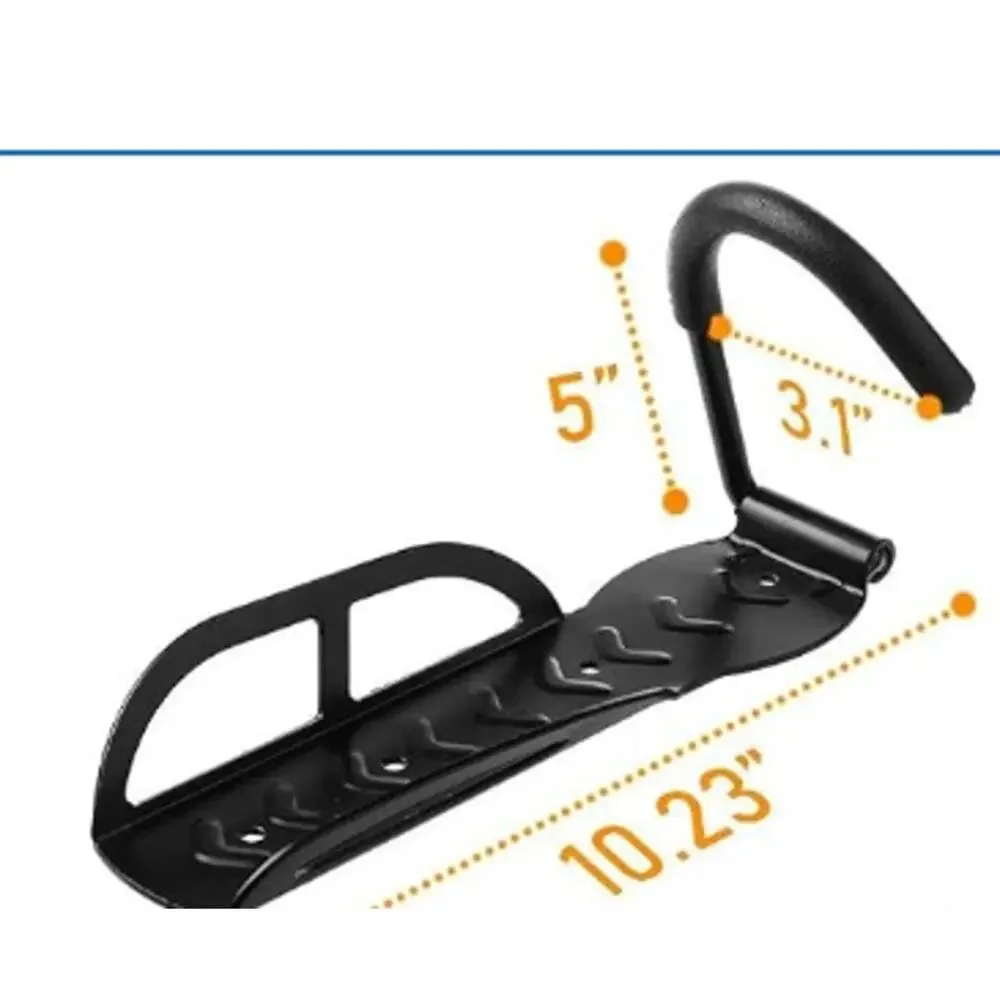Bike Rack Wall Mount Vertical Hooks Set of 4 Storage Hanger Garage Shed Indoor